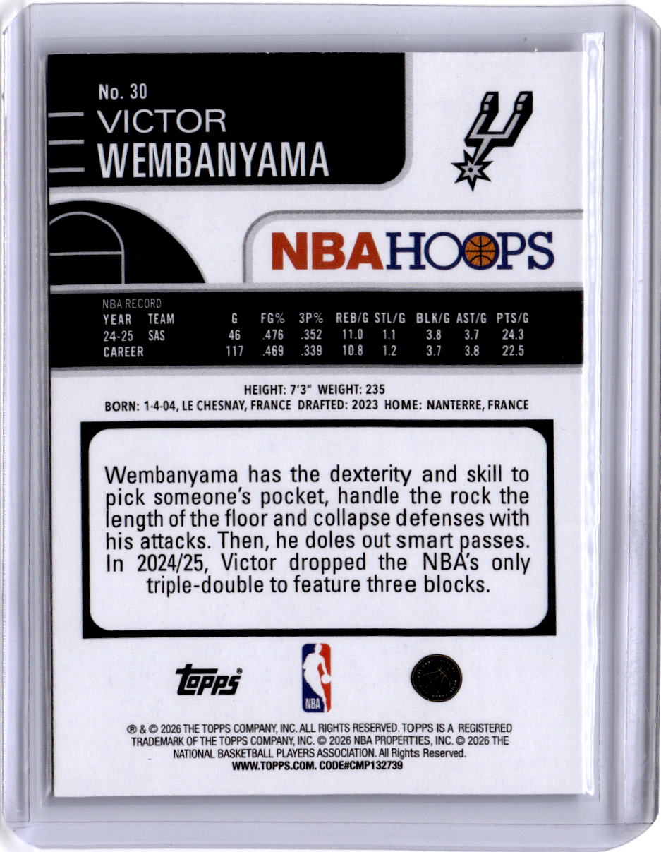 2025-26 Hoops #30 Victor Wembanyama