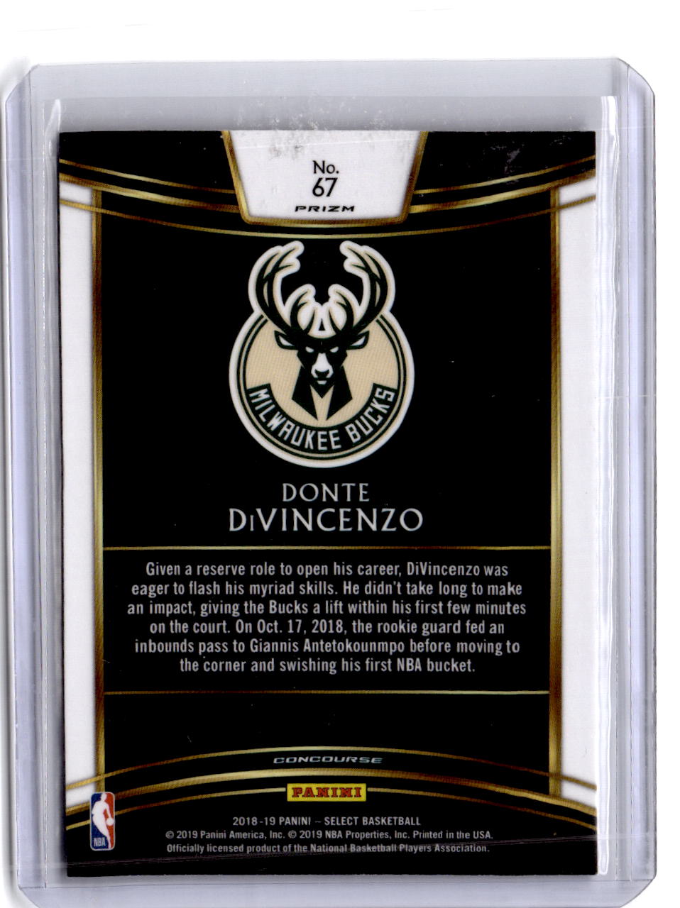 2018-19 Panini Select #67 Donte DiVincenzo Scope Prizms
