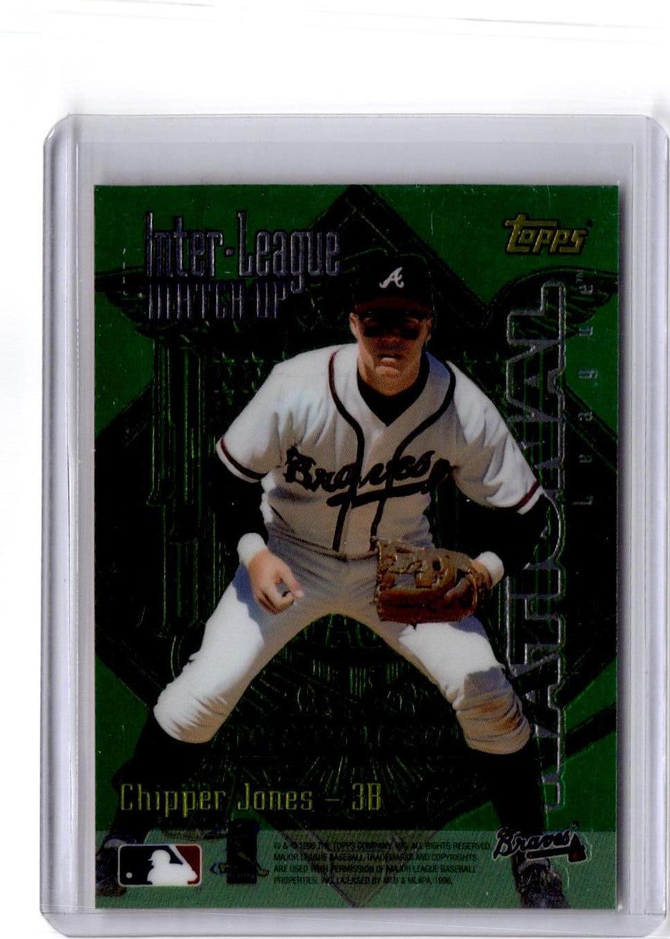 1997 Topps #ILM13 Chipper Jones / Mo Vaughn Inter-League Match-Up Finest