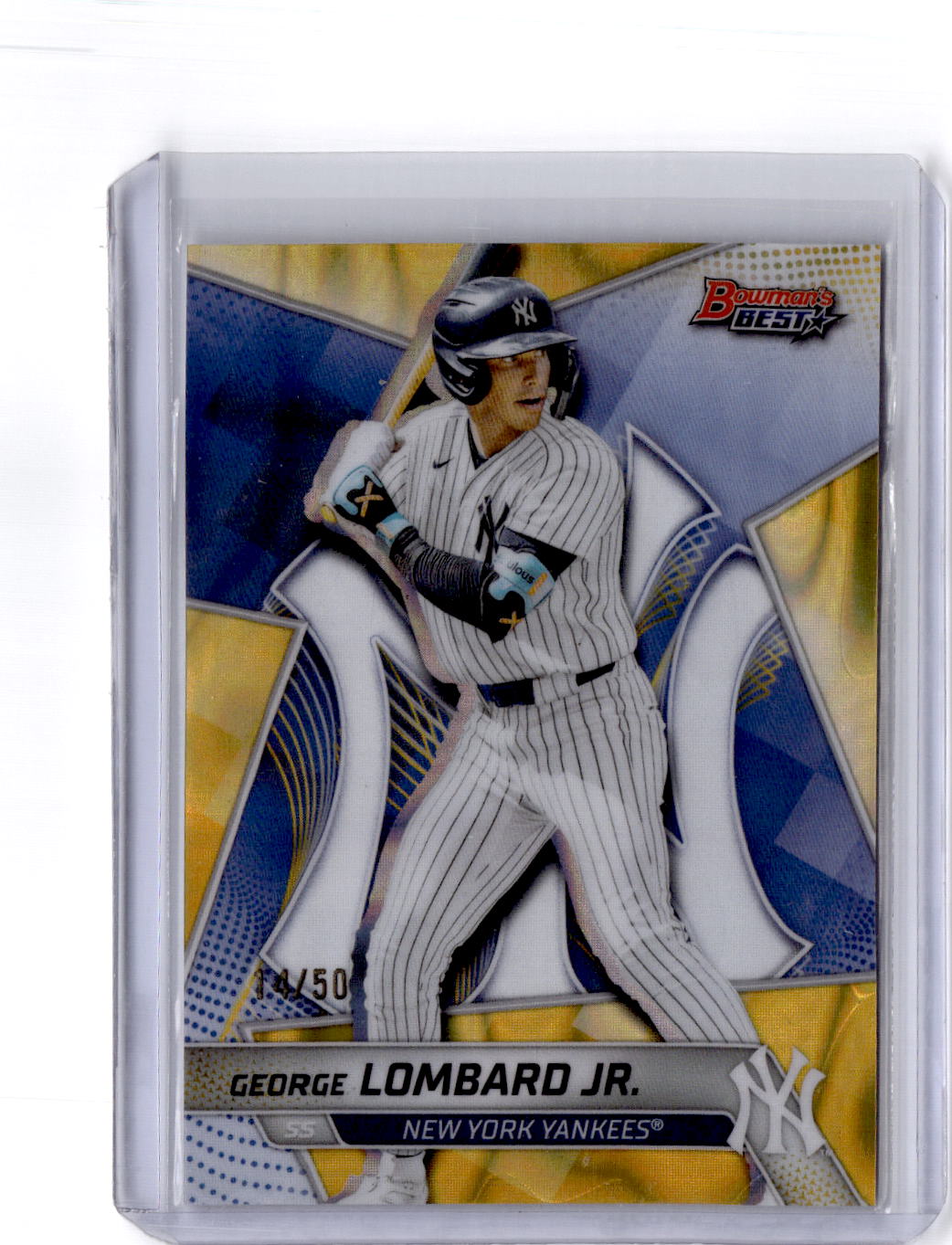2025 Bowman's Best #TP-23 George Lombard Jr. Gold Lava Refractors #/50