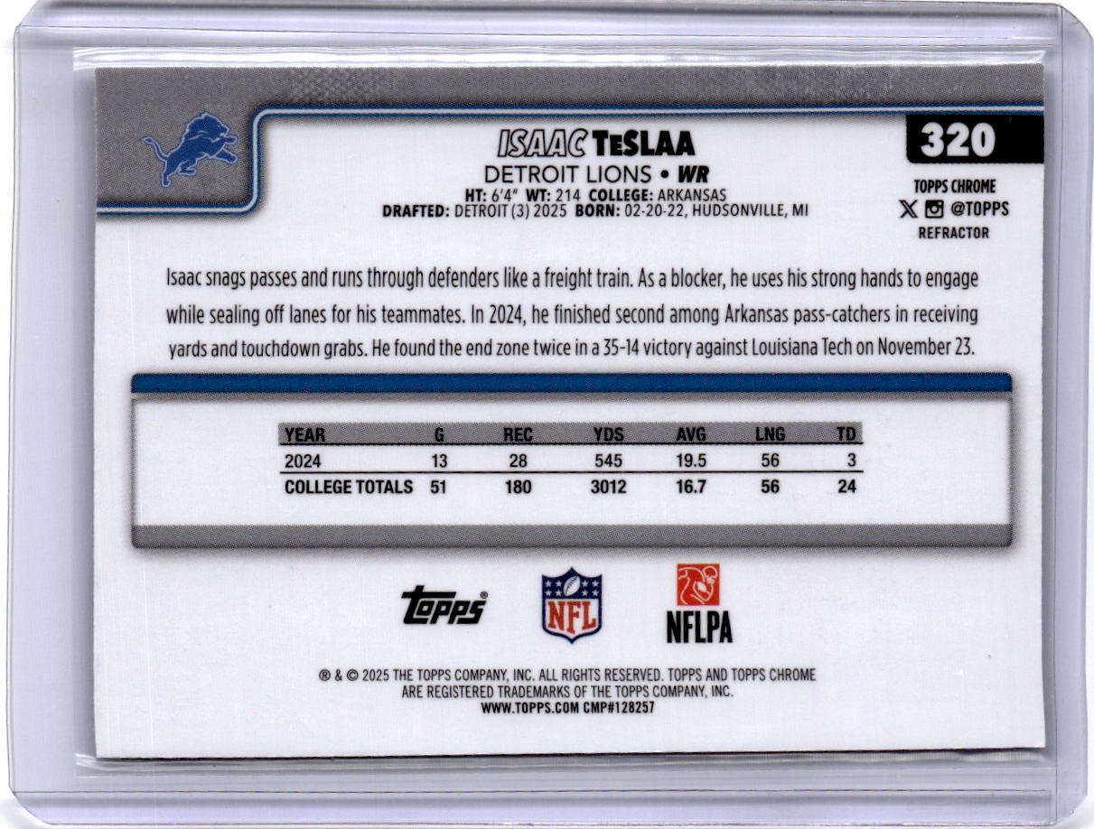 2025 Topps Chrome #320 Isaac TeSlaa Refractor