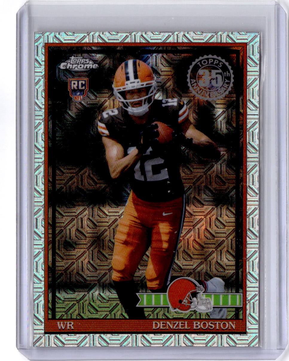 2026 Topps Flagship #91TRC-22 Denzel Boston 1991 Topps Football Rookies Chrome