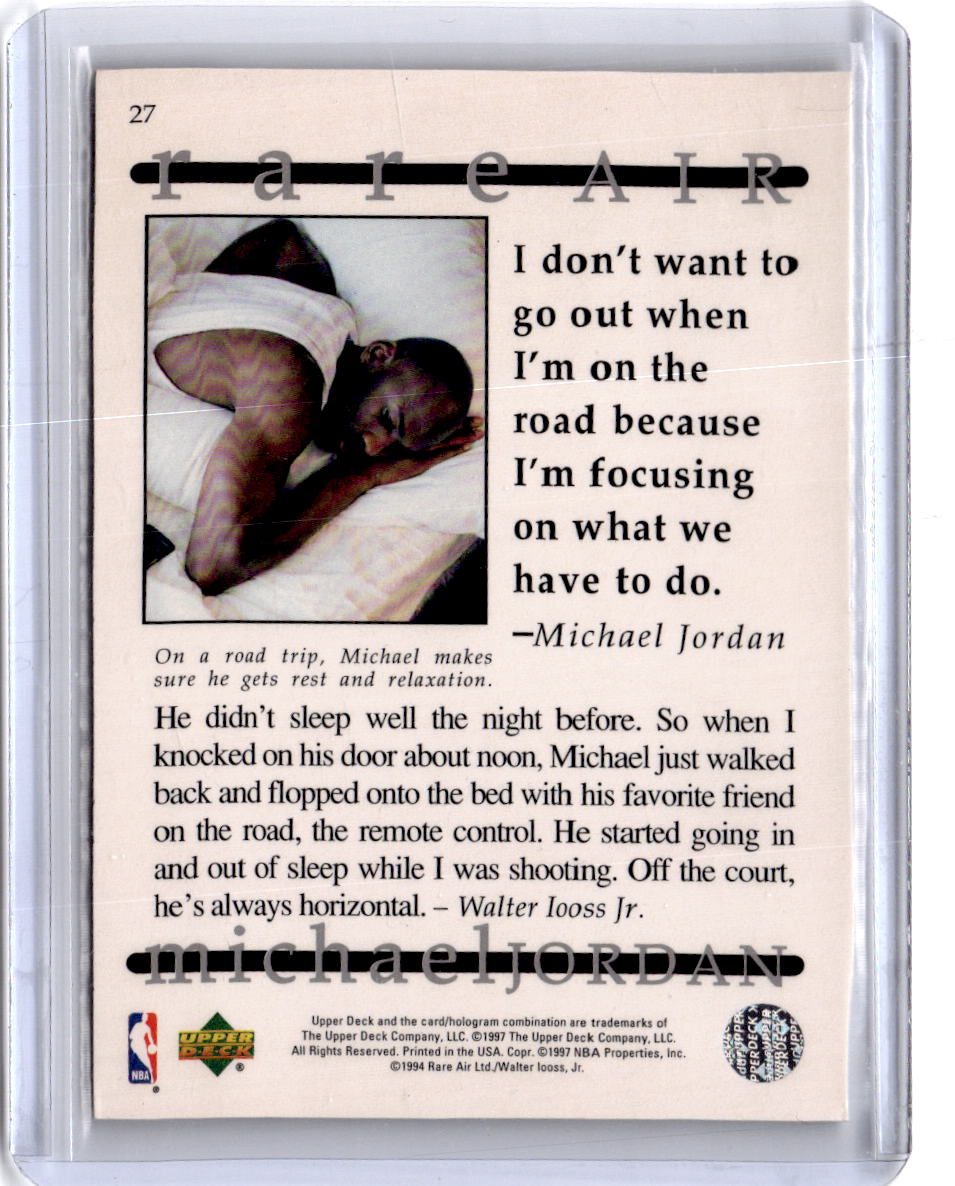 1994 Upper Deck Jordan Rare Air #28 Michael Jordan