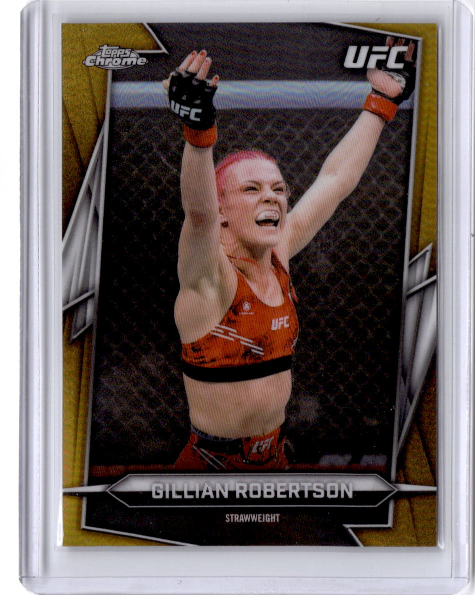 2026 Topps Chrome UFC #136 Gillian Robertson Gold Refractor
