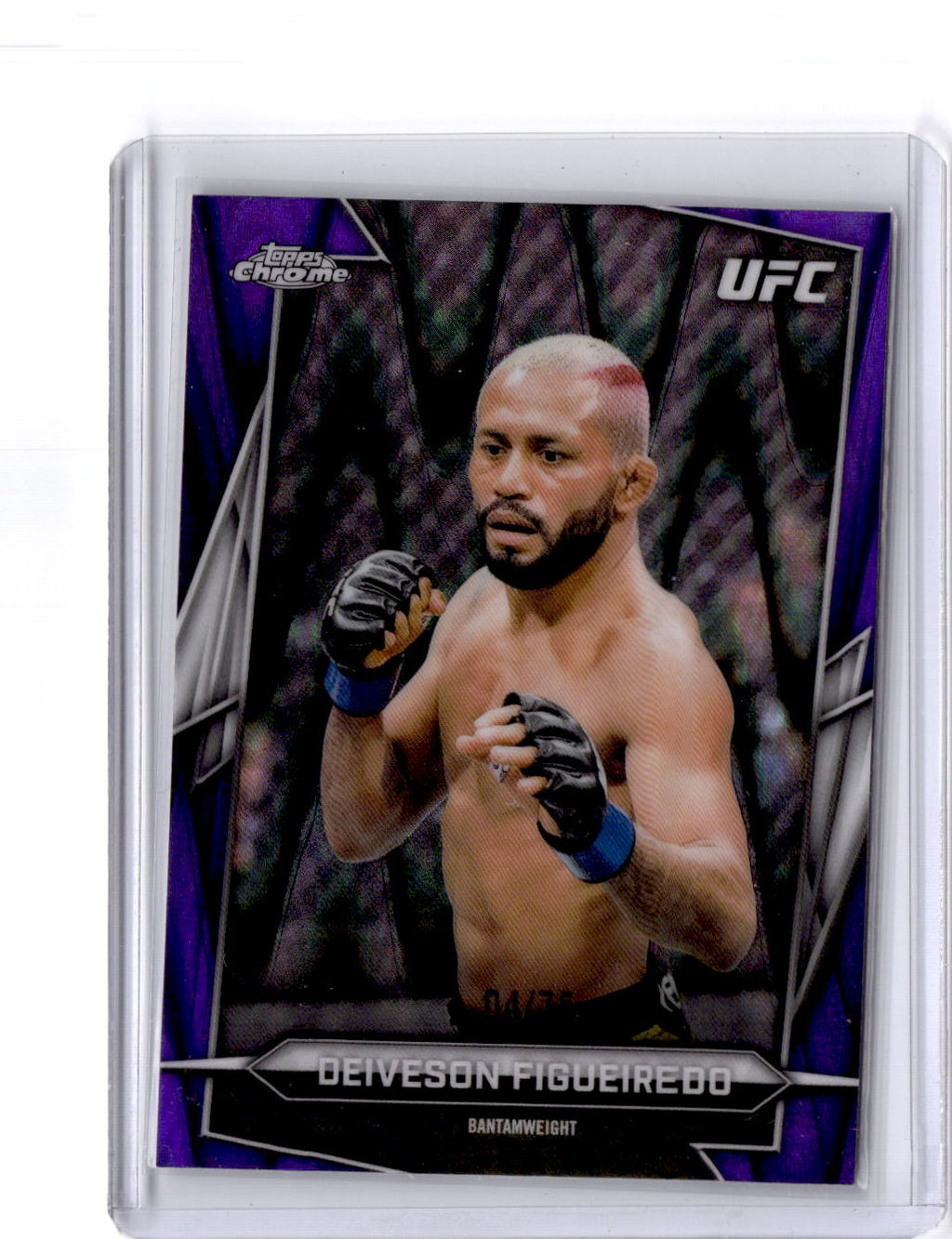 2026 Topps Chrome UFC #89 Deiveson Figueiredo Purple RayWave Refractor