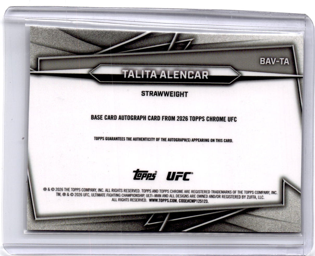 2026 Topps Chrome UFC #124 Talita Alencar