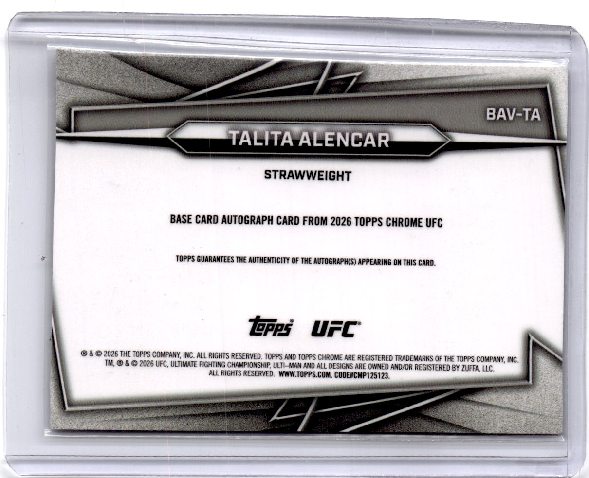 2026 Topps Chrome UFC #124 Talita Alencar