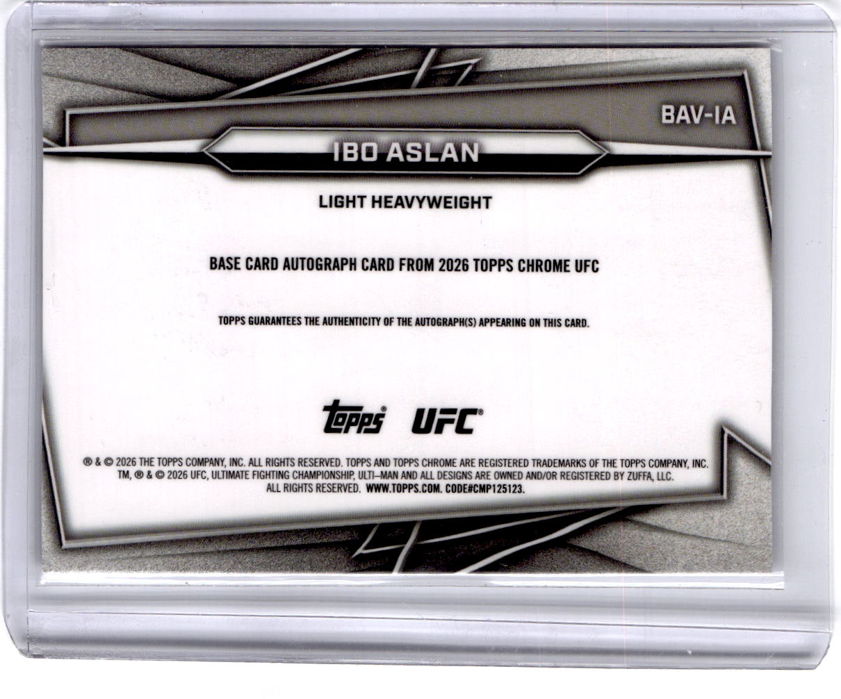 2026 Topps Chrome UFC #BAV-IA Ibo Aslan Base Autographs