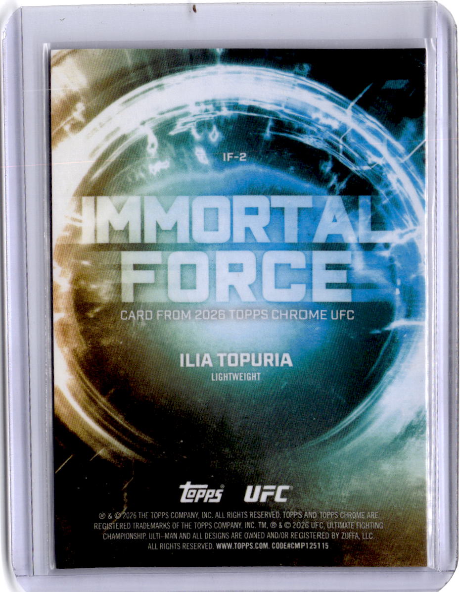 2026 Topps Chrome UFC #IF-2 Ilia Topuria Immortal Force