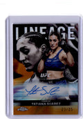 2026 Topps Chrome UFC Tatiana Suarez Lineage Autographs Orange Sapphire