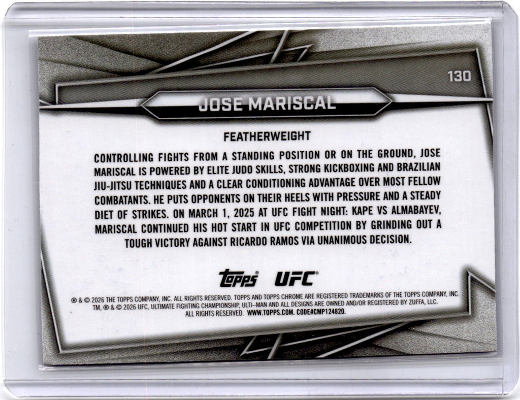 2026 Topps Chrome UFC #130 Jose Mariscal Blue RayWave Refractor