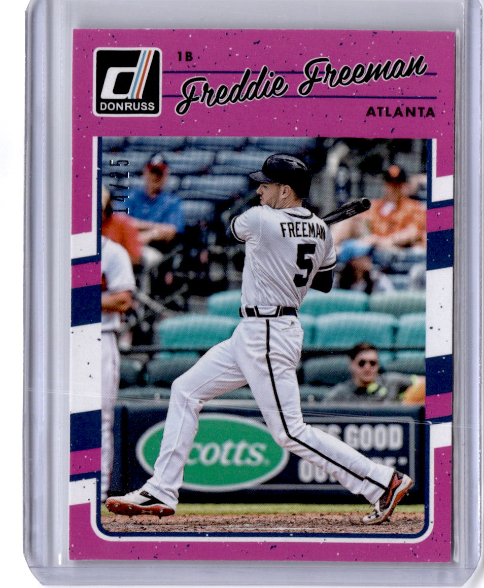 2017 Donruss #51 Freddie Freeman Pink Border #/25