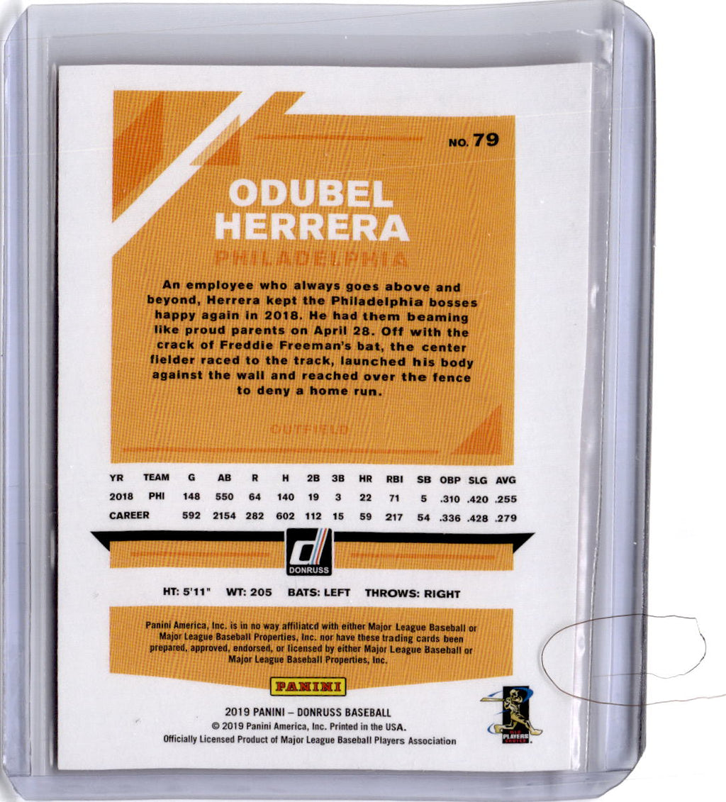 2019 Donruss #79 Odubel Herrera Mother's Day Ribbon #/25