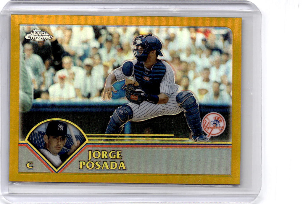 2003 Topps Chrome #167 Jorge Posada Gold Refractors #/449