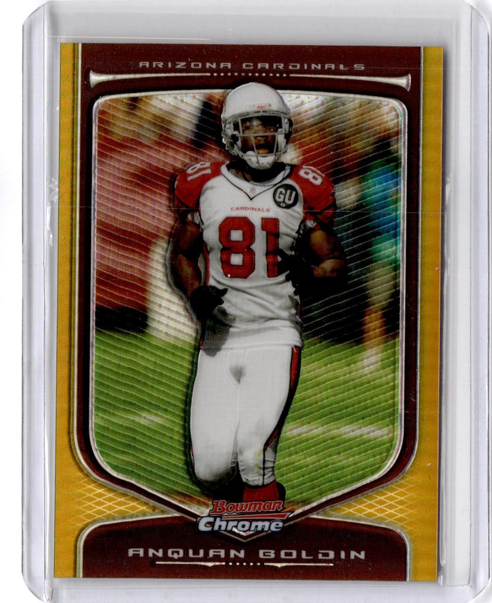 2009 Bowman Chrome #65 Anquan Boldin Gold Refractors #/50