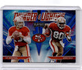 2021 Panini Playoff Joe Montana / Jerry Rice Thunder & Lightning Purple Prizm