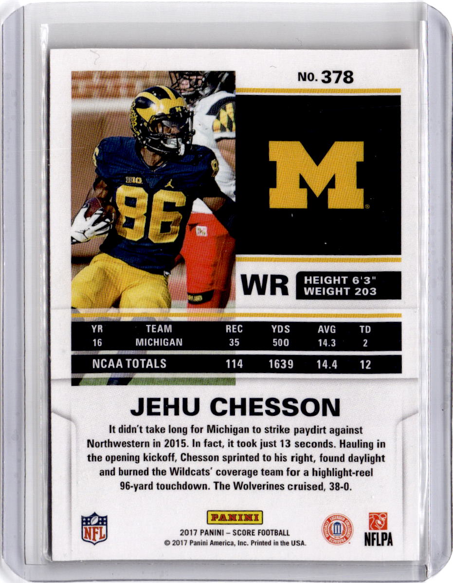 2017 Score #378 Jehu Chesson Red Zone #/20