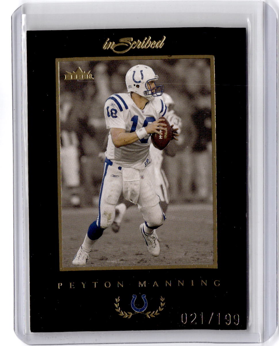 2004 Fleer Inscribed #69 Peyton Manning Black Border Gold #/199