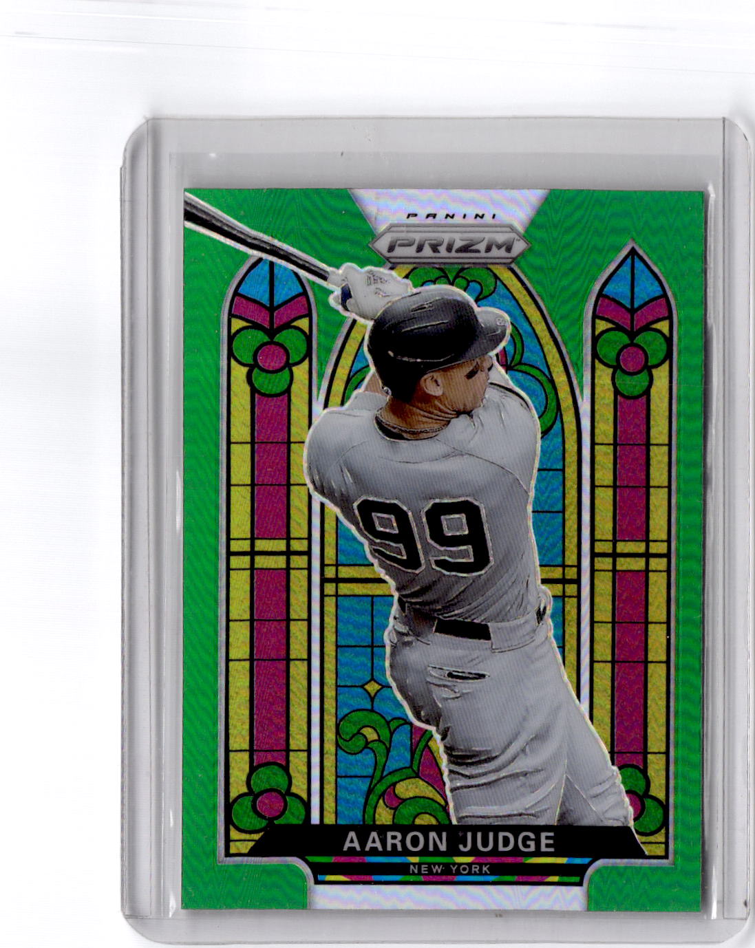 2021 Panini Prizm #SG-5 Aaron Judge Stained Glass Green Prizm