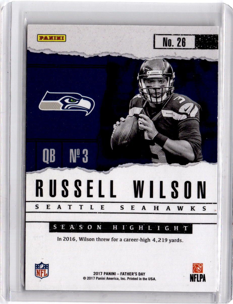 2017 Panini National  VIP Party Russell Wilson Cracked Ice Prizm #/25