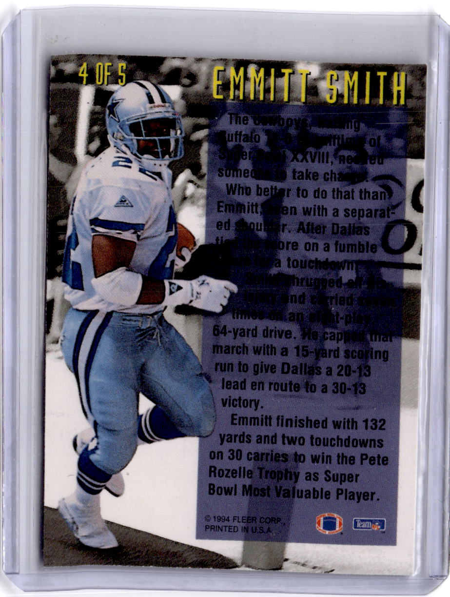 1994 Fleer #4 Emmitt Smith Award Winners