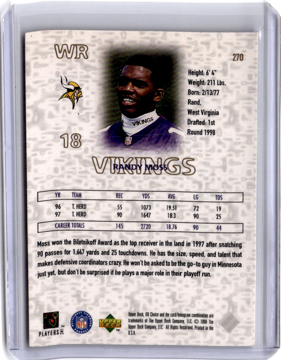 1998 UD Choice #270 Randy Moss