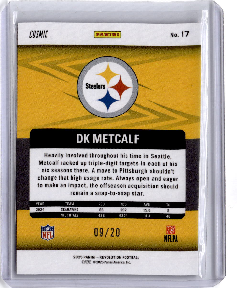 2025 Panini Revolution #17 DK Metcalf Cosmic #/20