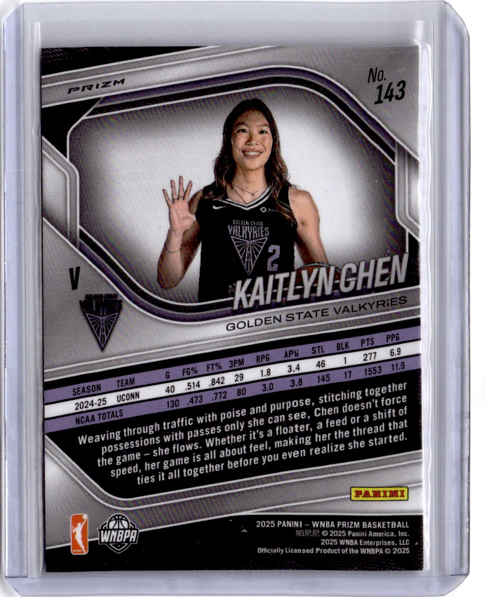 2025 Panini Prizm WNBA #143 Kaitlyn Chen Ice Prizms