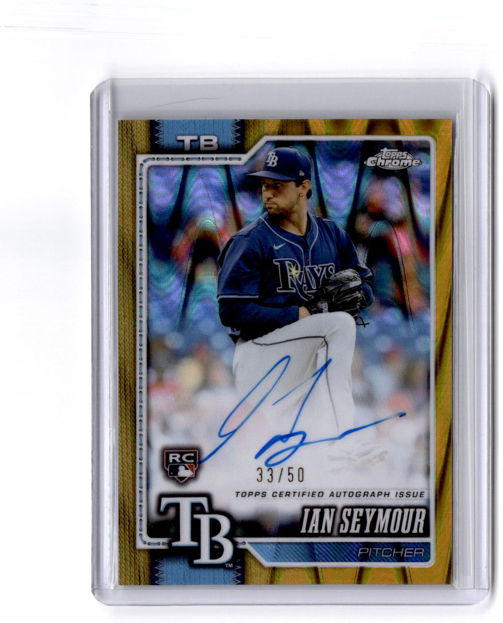 2026 Topps Chrome #RA-IS Ian Seymour Retail Rookie Autographs Gold Lava/50