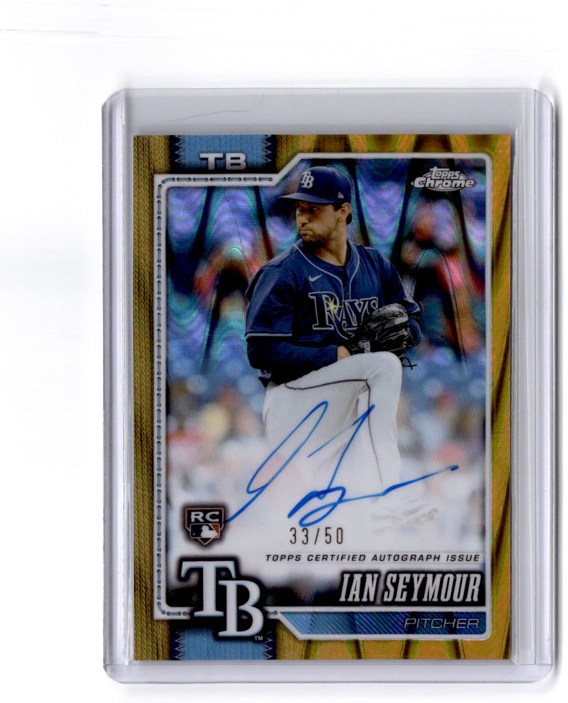 2026 Topps Chrome #RA-IS Ian Seymour Retail Rookie Autographs Gold Lava/50