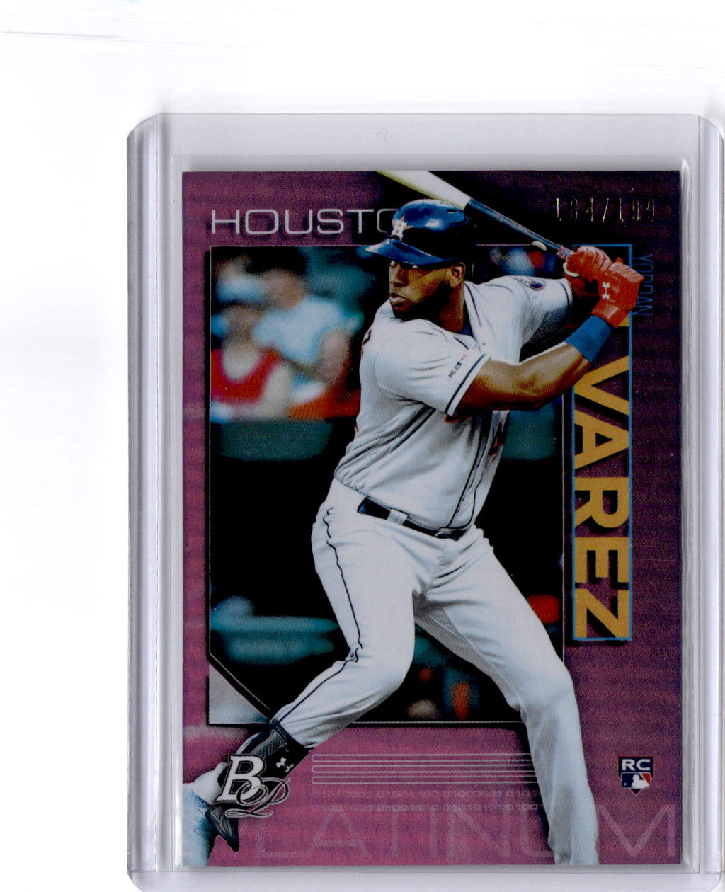 2020 Bowman Platinum #100 Yordan Alvarez Pink #/199