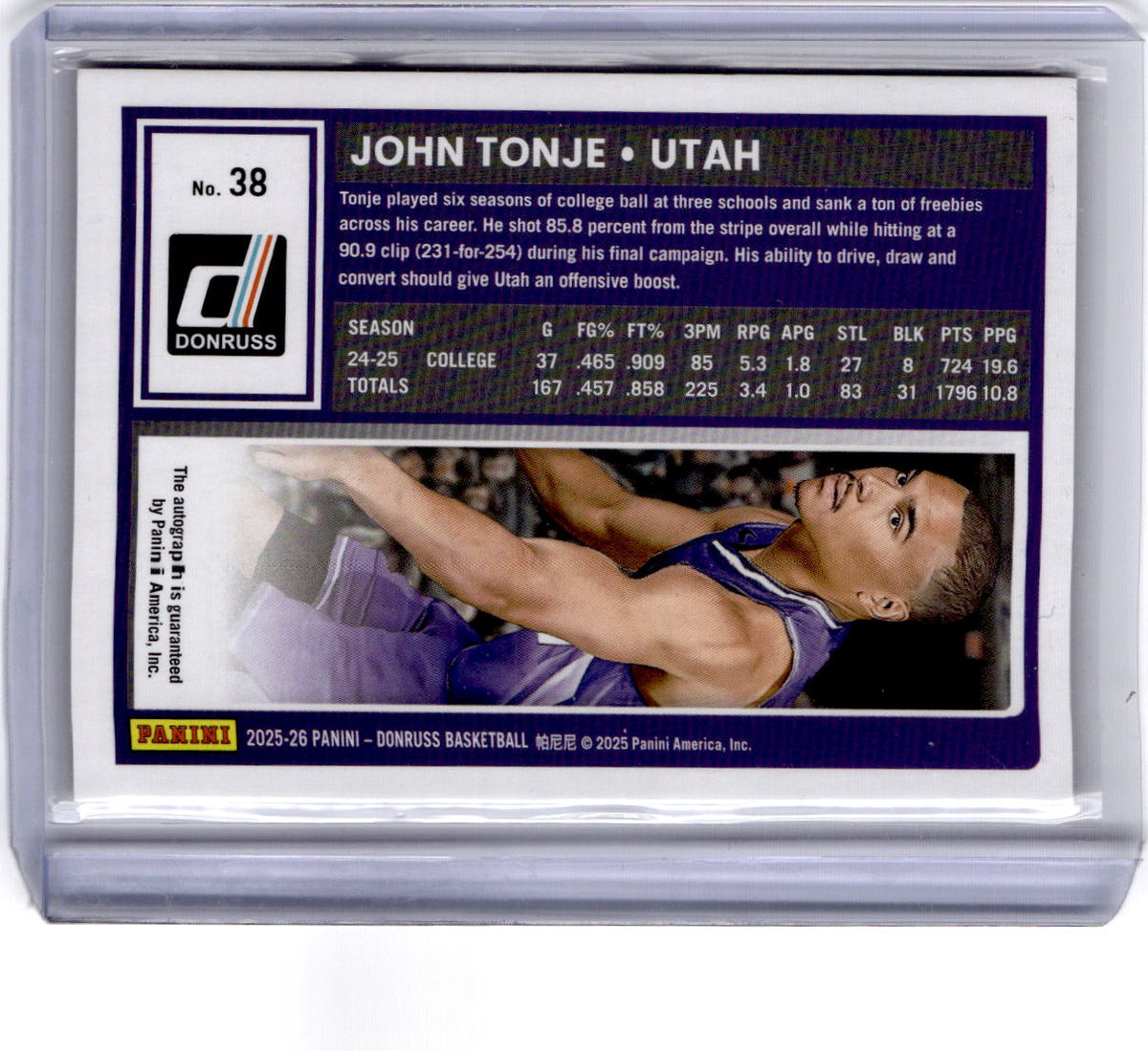 2025-26 Donruss #38 John Tonje FOTL Green #/6