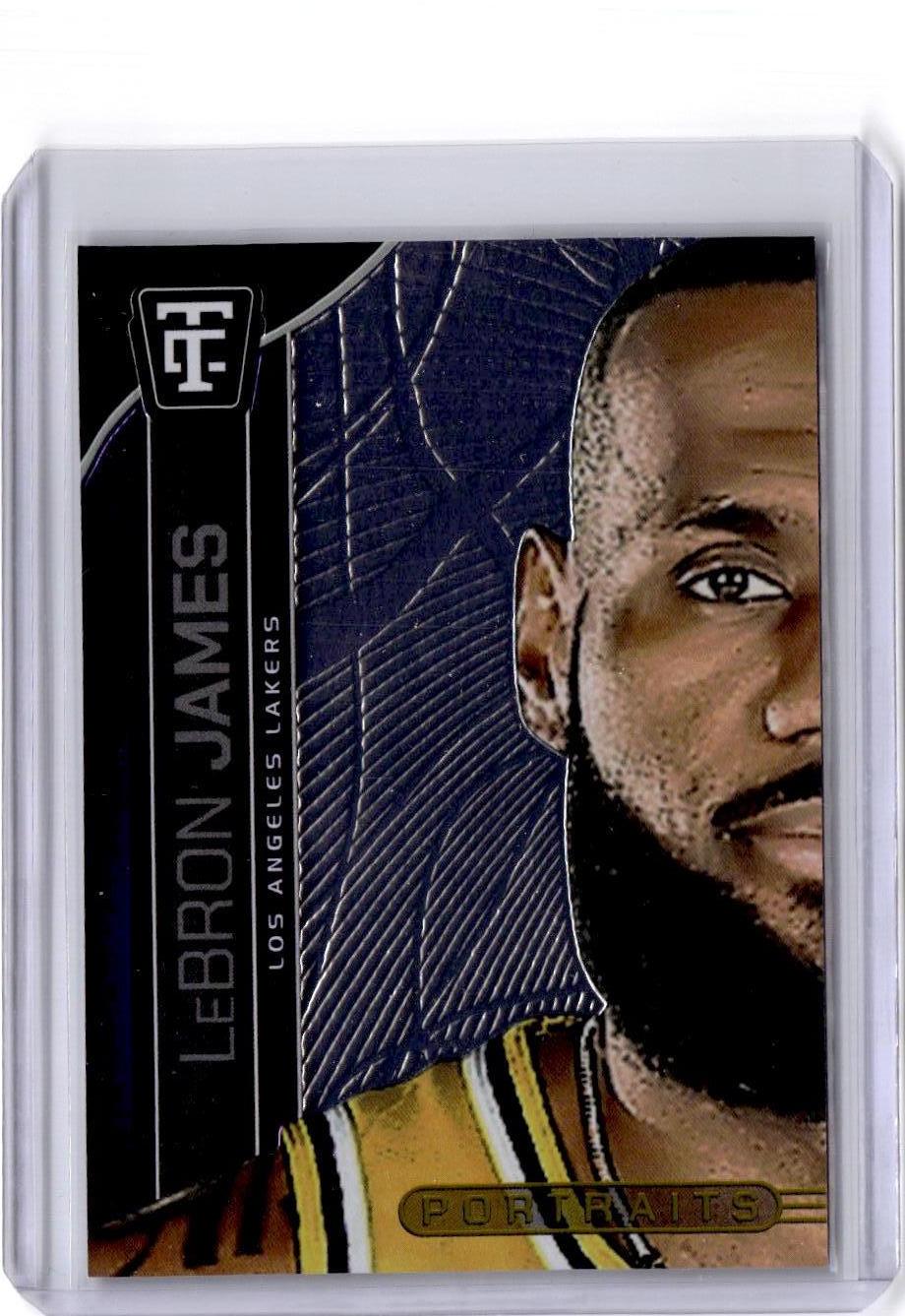 2024-25 Panini Totally Certified LeBron James Portraits Mirror Neon Orange #/249