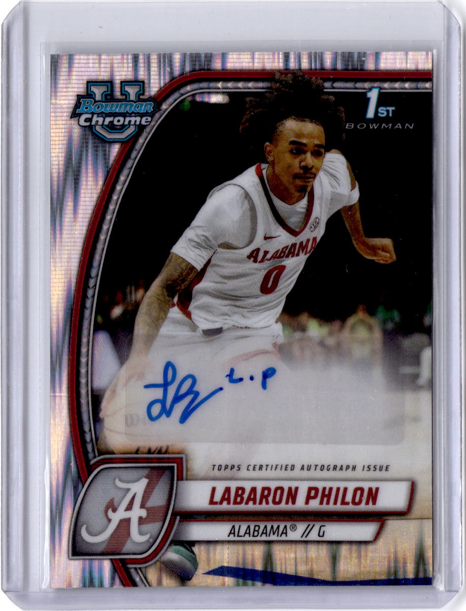 2024-25 Bowman U Chrome Labaron Philon Prospects Autographs Stealth Refractor