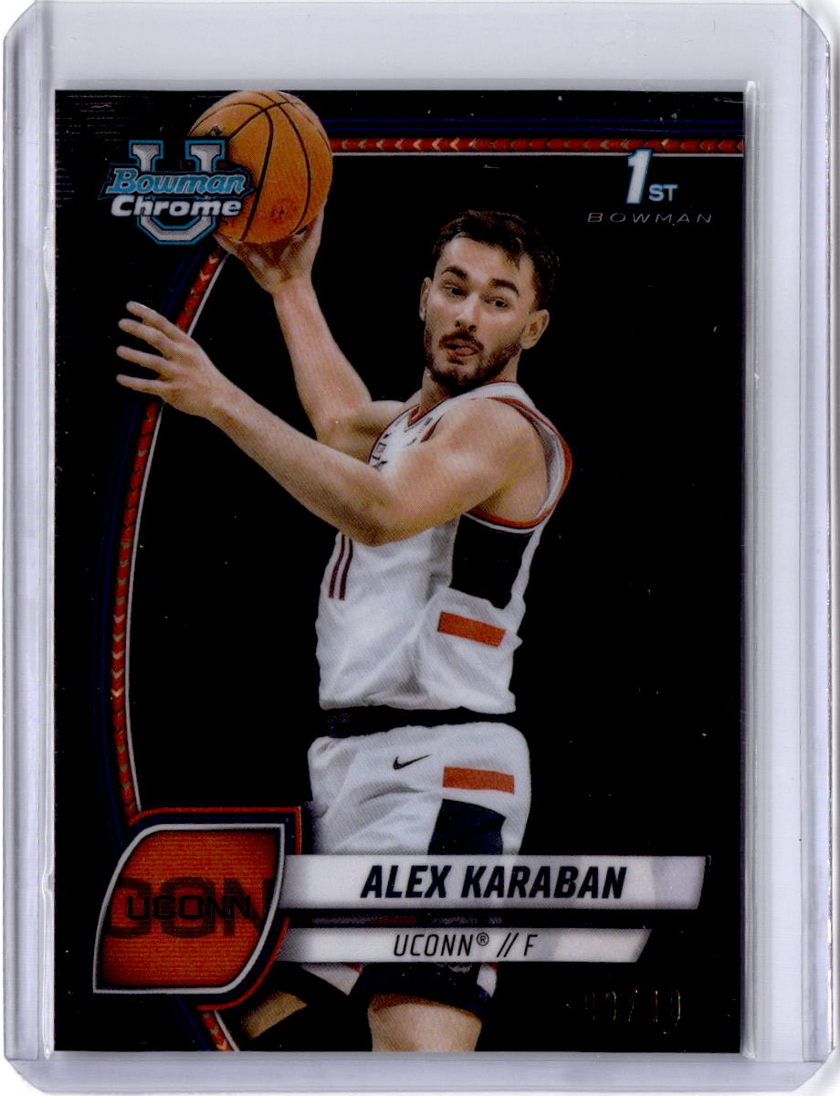 2024-25 Bowman University Chrome #100 Alex Karaban Black Refractor #/10