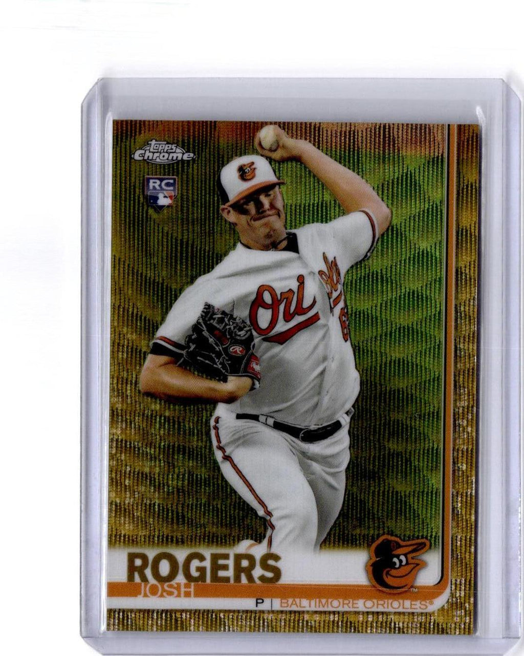 2019 Topps Chrome #121 Josh Rogers Gold Wave Refractor #/50