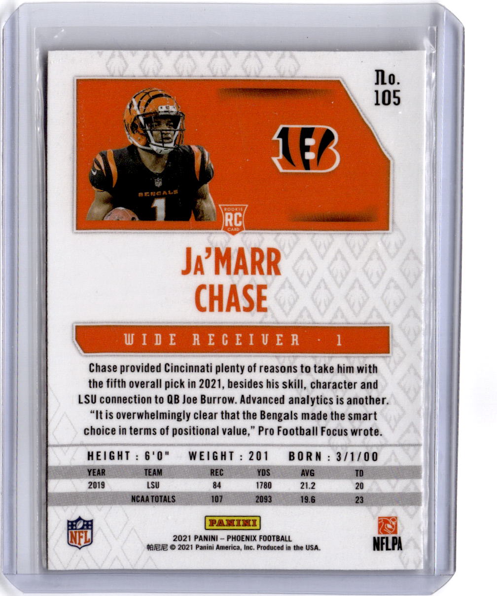 2021 Panini Phoenix #105 Ja'Marr Chase Fire Burst