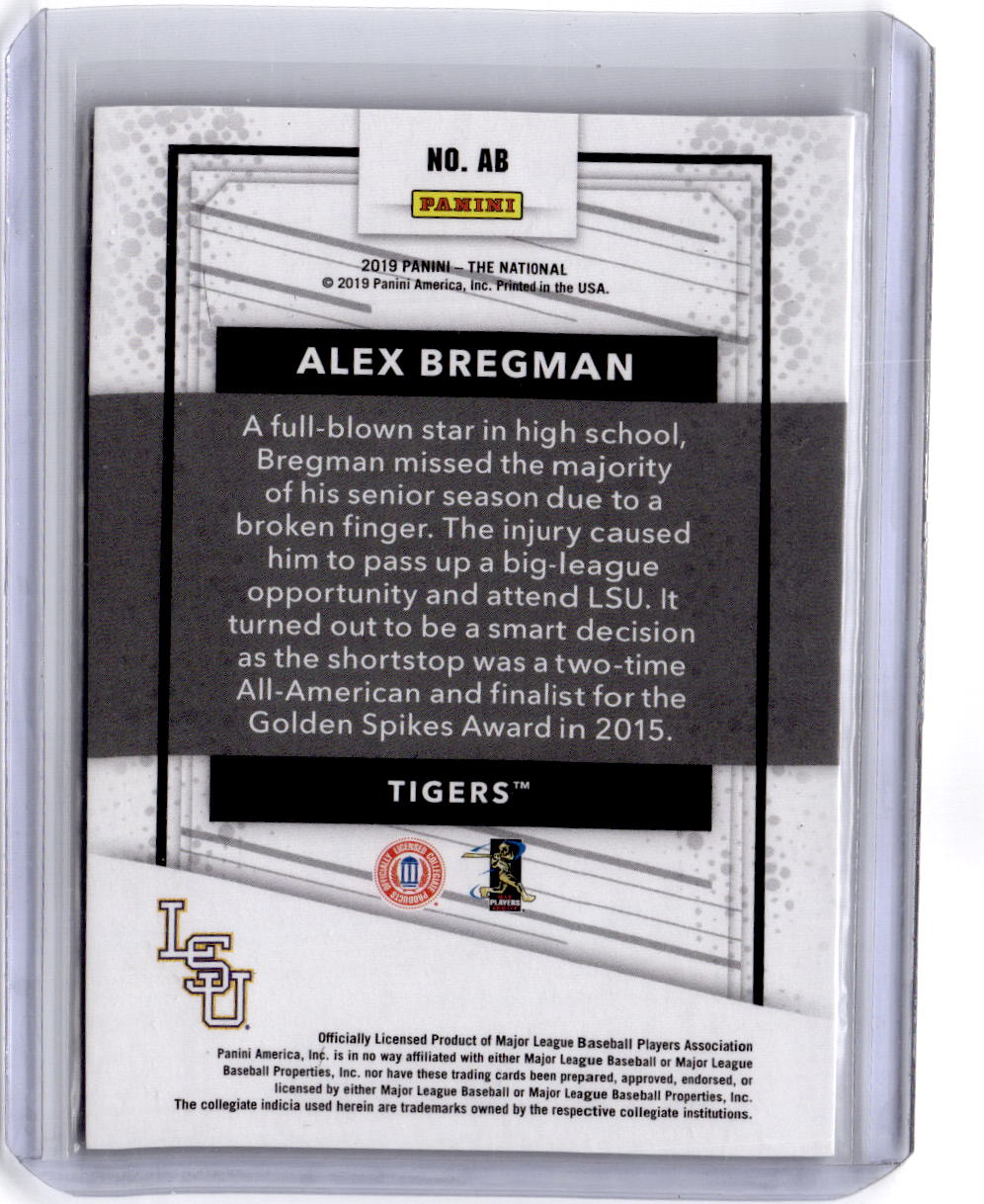 2019 Panini The National #AB Alex Bregman College pyramid circles /10