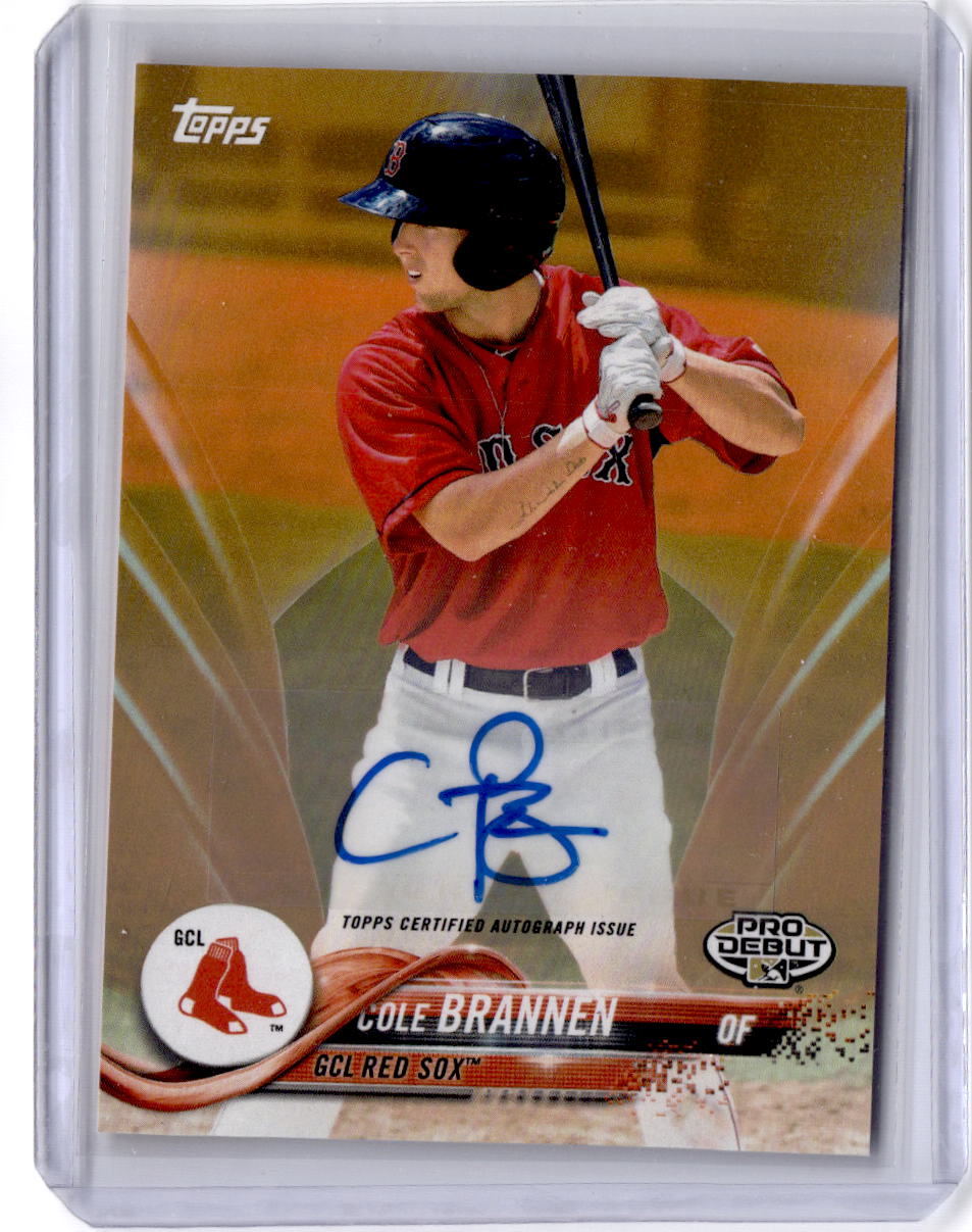2018 Topps Pro Debut #143 Cole Brannen Autographs Orange