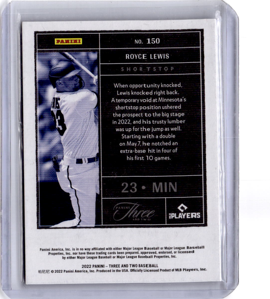 2022 Panini Three and Two #150 Royce Lewis Holo Silver #/15