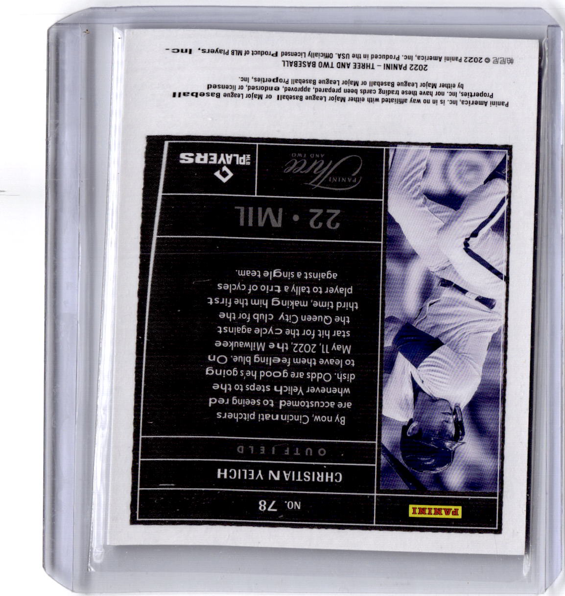 2022 Panini Three and Two #78 Christian Yelich Holo Silver #/15