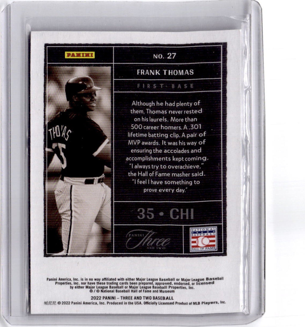 2022 Panini Three and Two #27 Frank Thomas Holo Silver #/15