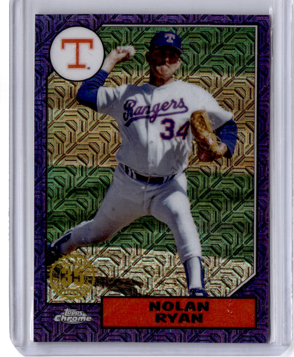 2022 Topps #T87C-53 Nolan Ryan 35th Anniversary Chrome Purple (Series One) #/75
