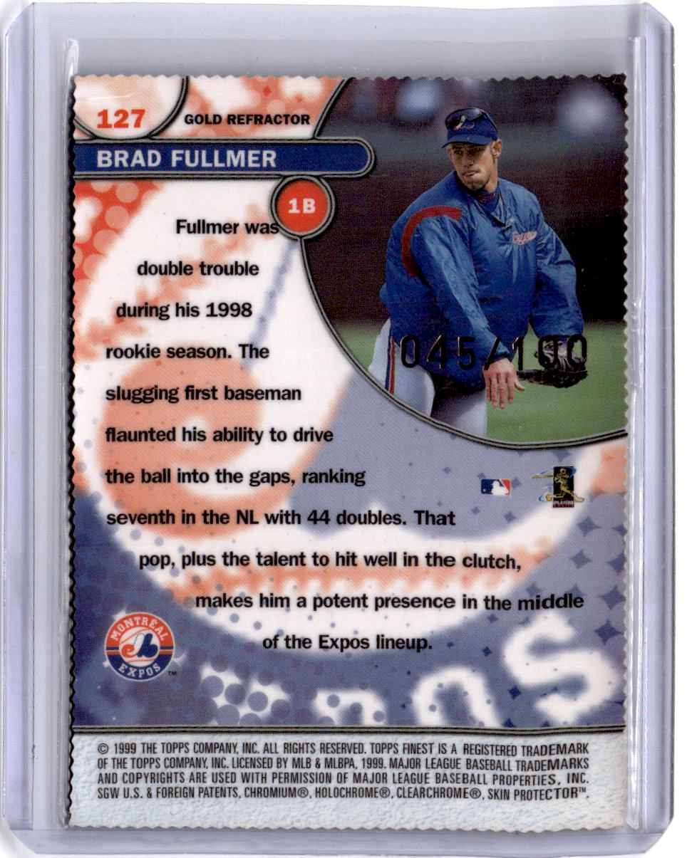 1999 Finest #127 Brad Fullmer Gold Refractors #/100