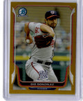 2014 Bowman Chrome #51 Gio Gonzalez Gold Refractor #/50
