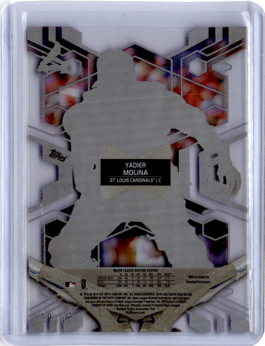 2019 Topps High Tek #109 Yadier Molina Purple #/99