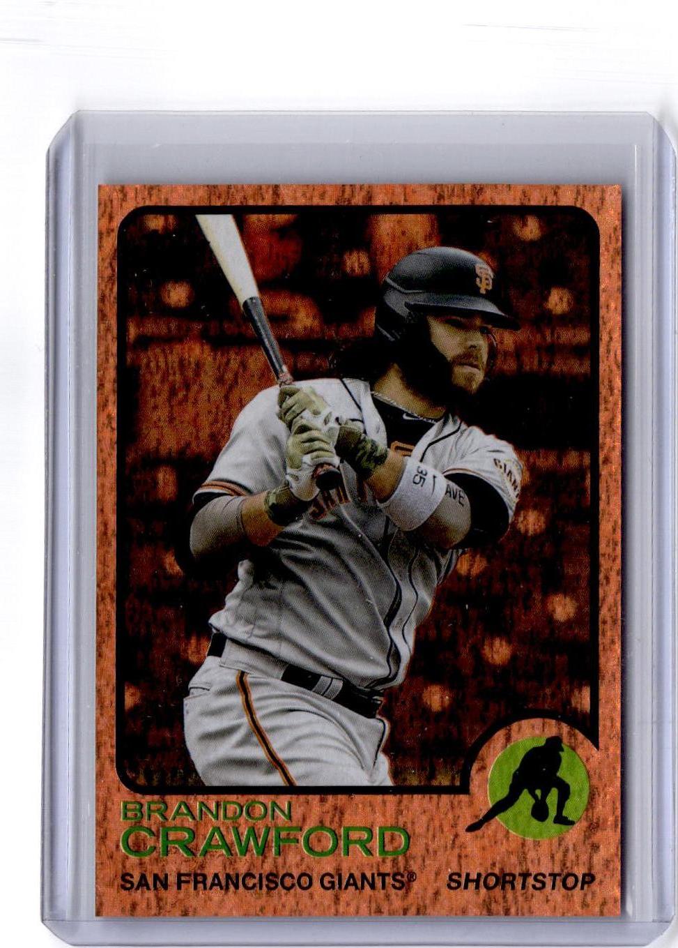 2021 Topps Archives #119 Brandon Crawford Orange Hot Foil #/15