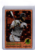 2021 Topps Archives #119 Brandon Crawford Orange Hot Foil #/15