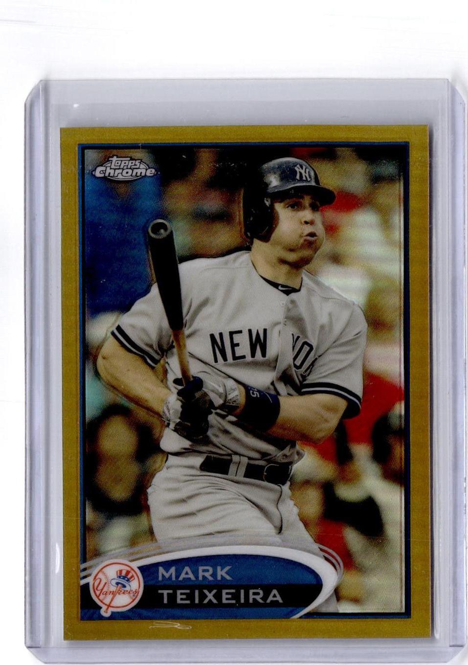 2012 Topps Chrome #73 Mark Teixeira Gold Refractors #/50
