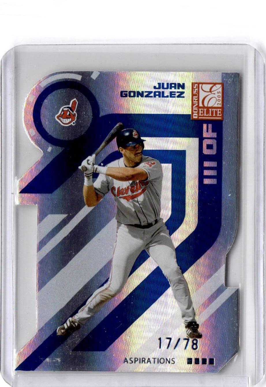 2005 Donruss Elite #77 Juan Gonzalez Aspirations #/78